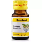 Hamdard Roghan Zarareeh oil 10 ml bottle, a Unani scalp and hair oil
