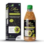 "Bottle of Cura Olive Vinegar (Zaitoon Sirka) 450ml with benefits"