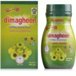 Bottle of Dawakhana Tibbiya Dimagheen Brain Tonic – Herbal remedy to improve memory and reduce mental fatigue, ideal for students and working professionals.