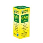 Q-Ring Lotion bottle for skin infections, ringworm, and eczema treatment