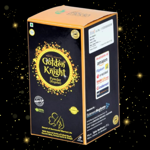 Pakiza Unani Golden Knight Powder – Herbal Libido Booster for Men for stamina, energy, and performance.