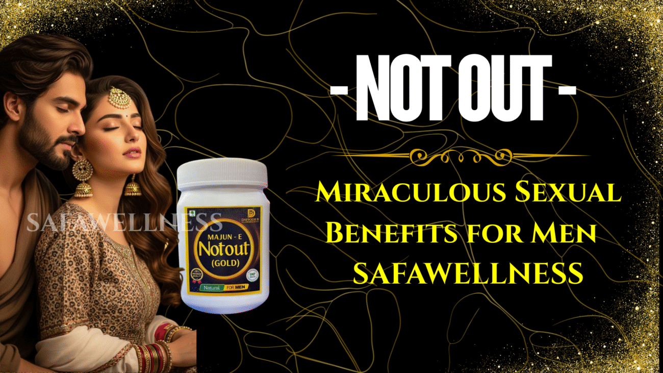 Majoon E Not Out Sex Stamina Booster, a 100% natural Ayurvedic and Unani medicine to enhance men’s sexual wellness, stamina, and vitality