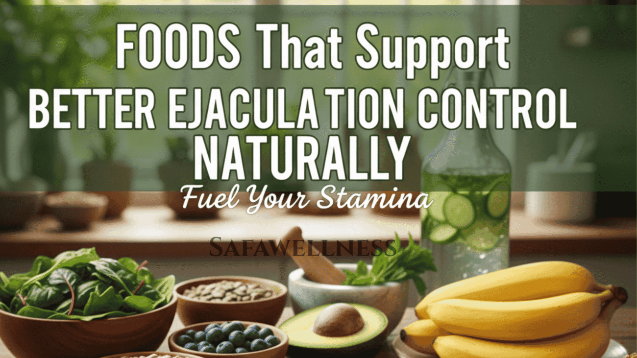 Foods to cure premature ejaculation including almonds, dates, bananas, pumpkin seeds, and Ashwagandha recommended in Unani and Ayurveda