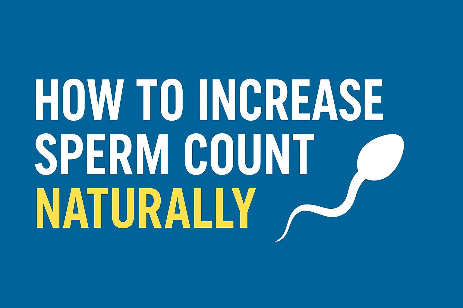 Banner explaining how to increase sperm count naturally with clear steps and wellness tips, focusing on the primary keyword Boost Sperm Count Naturally.