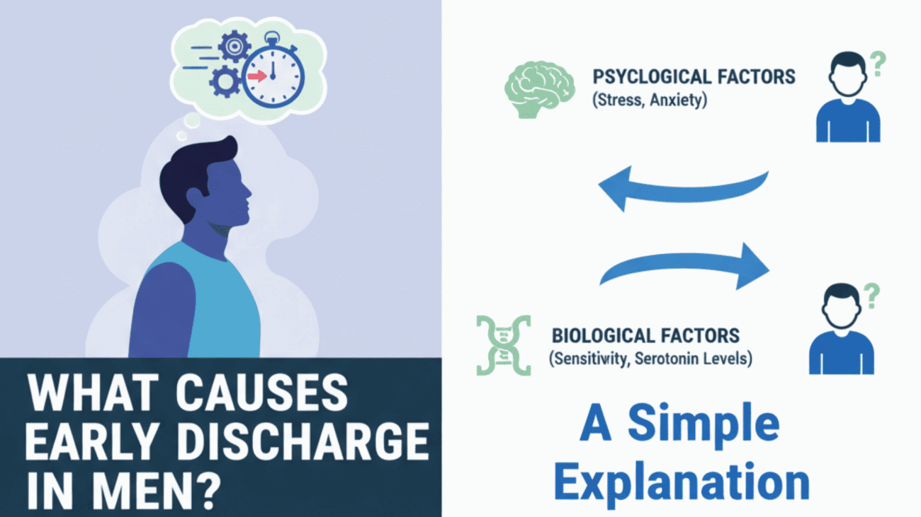 Causes of early discharge in men explained with psychological and physical factors