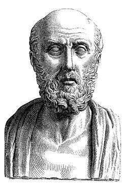 illustration showing hippocrates and his role in the development of unani medicine through the theory of humours