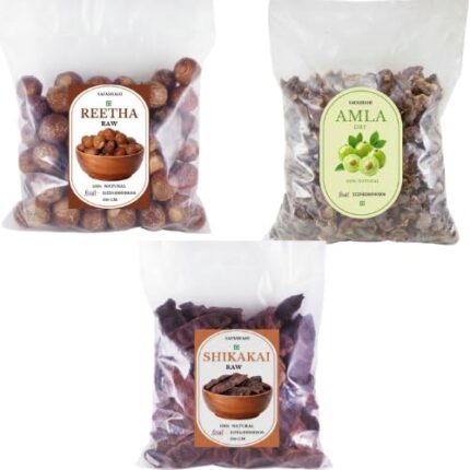 Hair Care Combo Each - Amla, Reetha & Shikakai (Raw Whole Herbs) for  200Gram Total - 600g